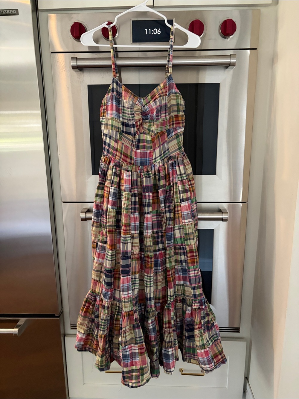 Brooks Brothers Madras plaid patchwork dress
